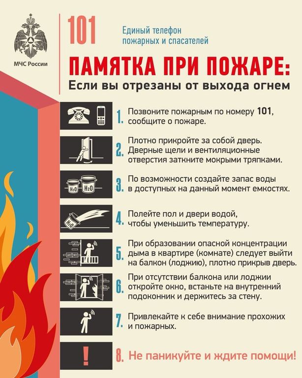 Если вы отрезаны от выхода огнём.